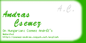 andras csemez business card